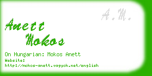 anett mokos business card